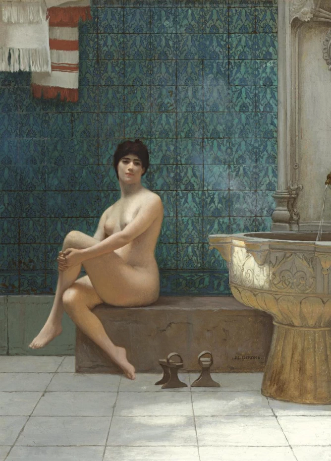 Bagnante alla piscina della Brousse